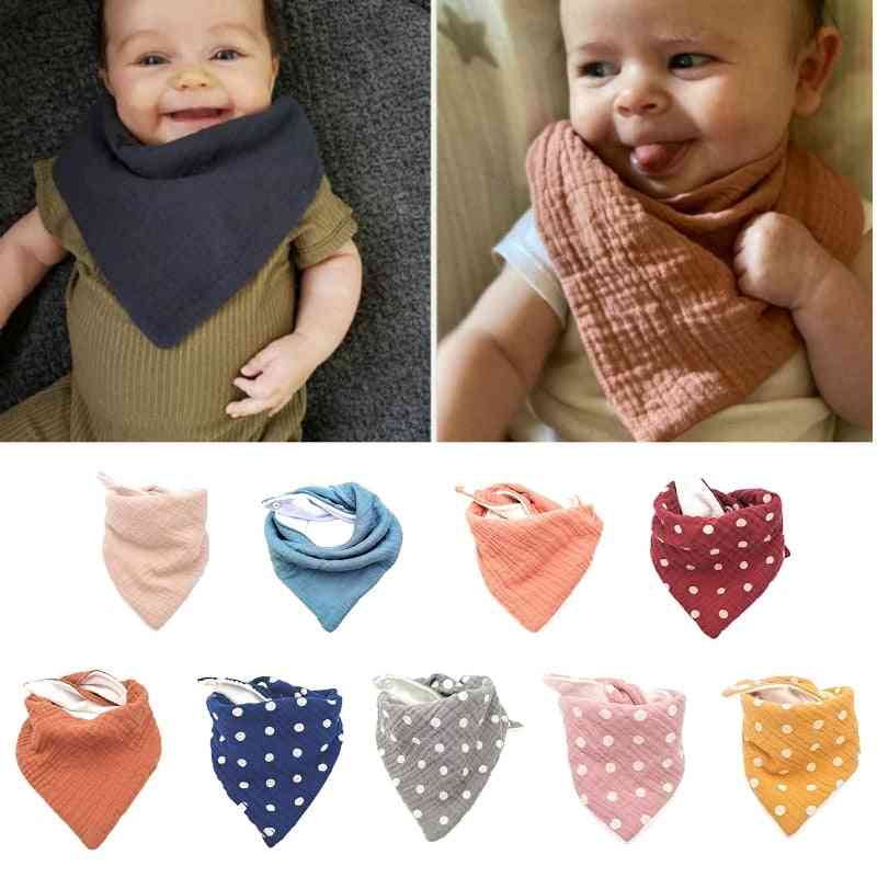 Toddler Triangle Scarf Newborn Burp Cloth Baby Feeding Bibs Soft Gauze Saliva Towel