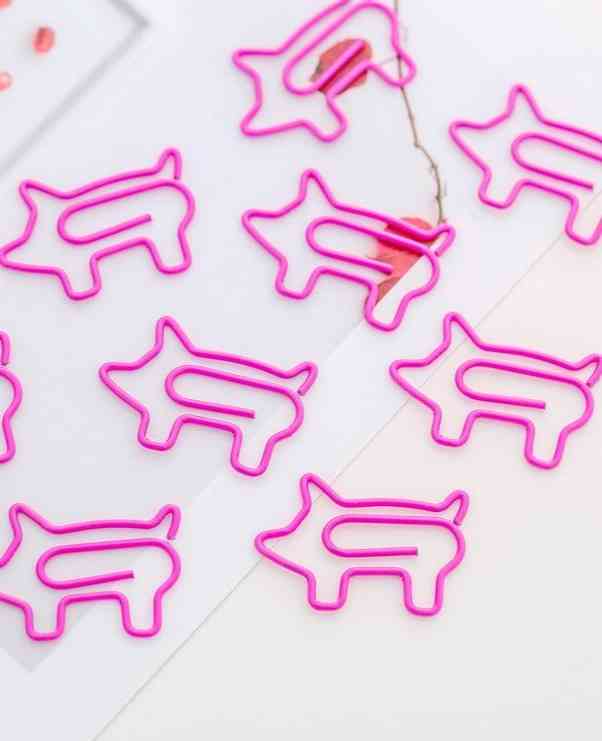Cute Animal Pink Pig Bookmark Paper Clips