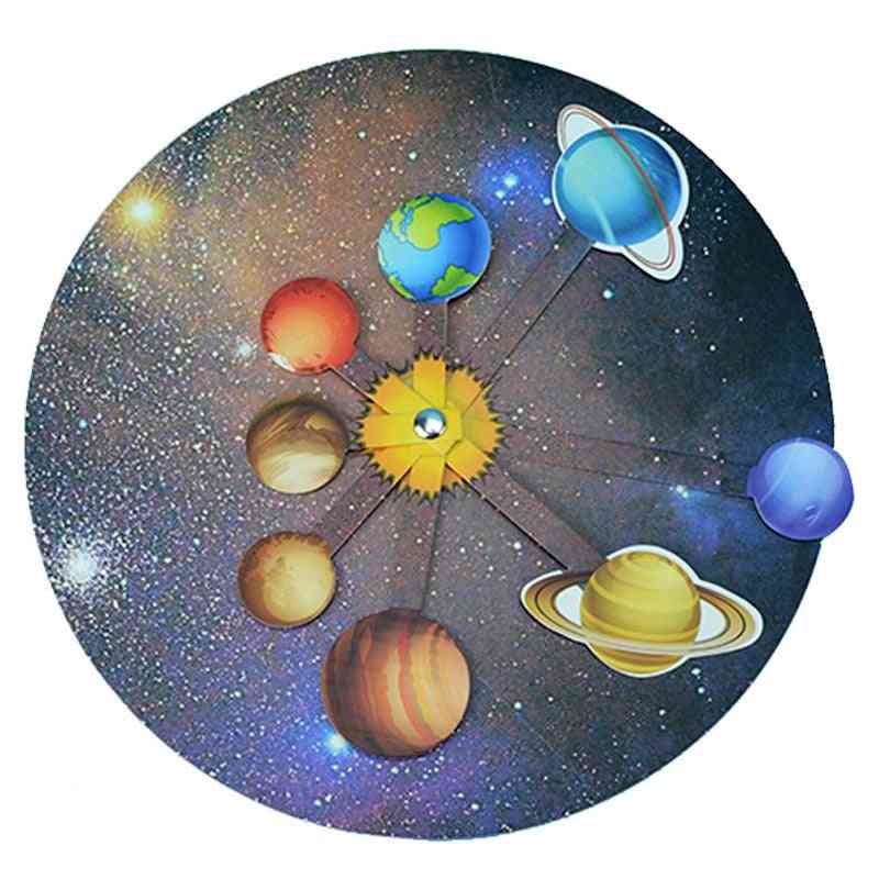 Diy Kit Tecnologia  Astronomy Science Solar System Eight Planets Assembled Rotatable Fantacy Model Steam Toy For