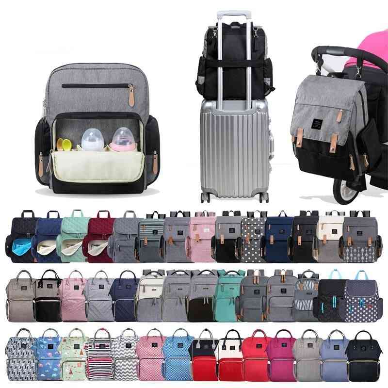Large Capacity Travel Nappy Backpacks With Anti-loss Zipper