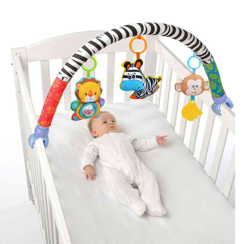 Babies Musical Mobile For Crib Plush Toys Arc On The Bed Toddlers Rattle Newborn Baby Boy Girl Toy For Stroller Kids 0-12 Months