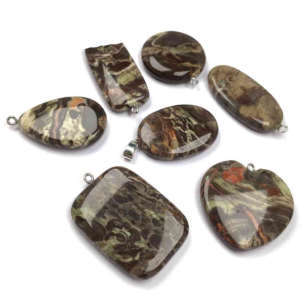 Natural Stone Agates Pendant Irregular Shape Exquisite Charms