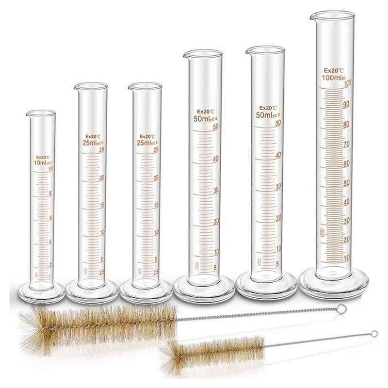 Thick Glass Graduated Measuring Cylinder Set