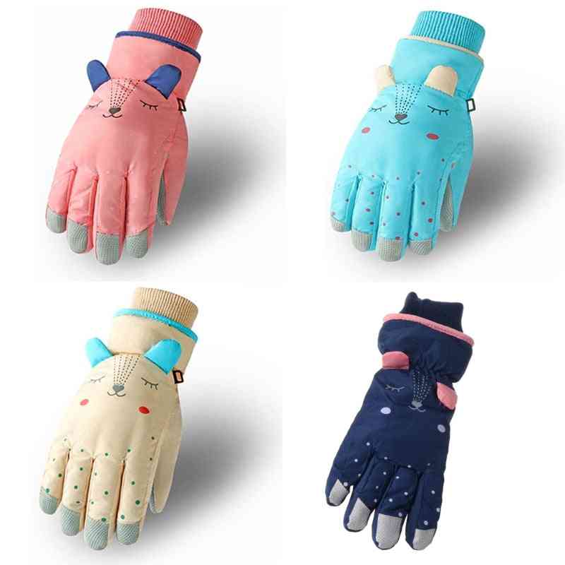 Barn vinter vattentät snö handskar tecknad