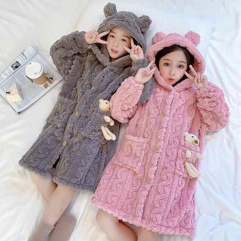 Children's Nightgown Long Sleeve Hooded
