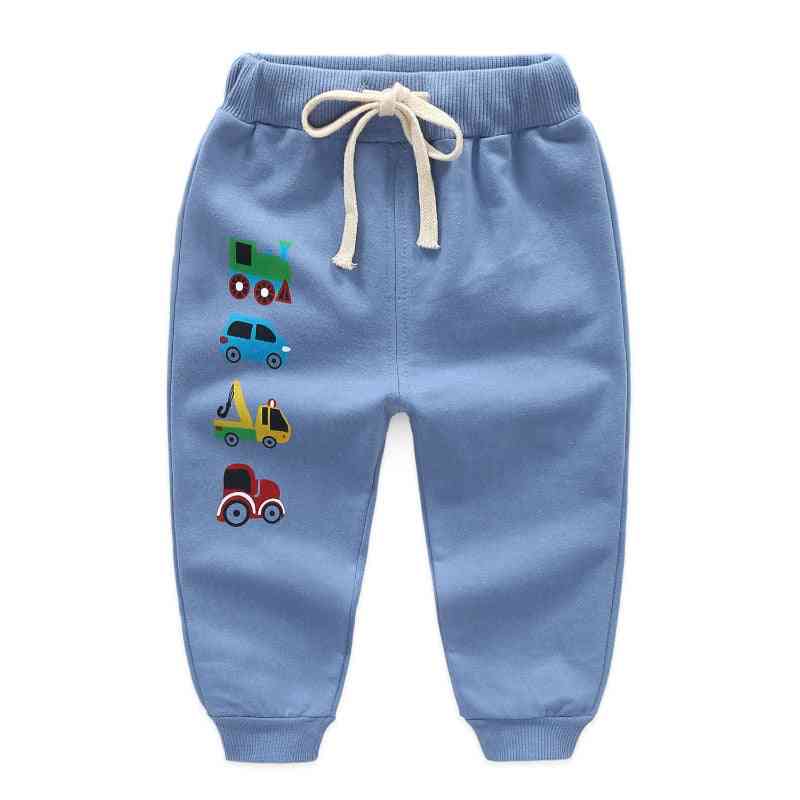 Boys Girl Cartoon Pants, Quality Cotton Casual Trousers