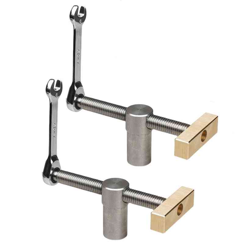 Woodworking Desktop- Brass Fixture Vise, Clip Clamp, Benches Joinery, Carpenter Tool