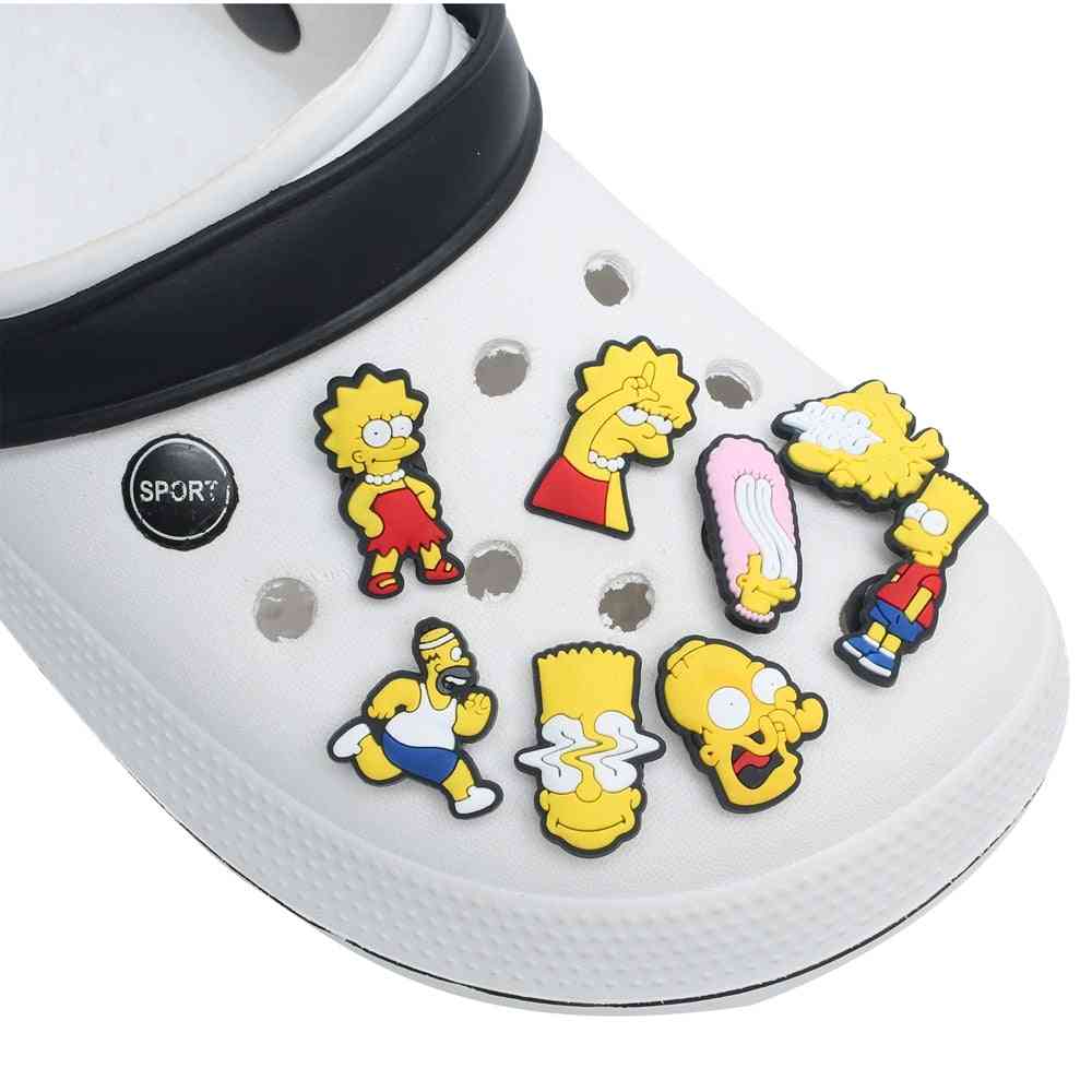 Homer Bart Lisa Pvc Shoe Charms - Shoe Accessories - Shoe Decoration For Kids