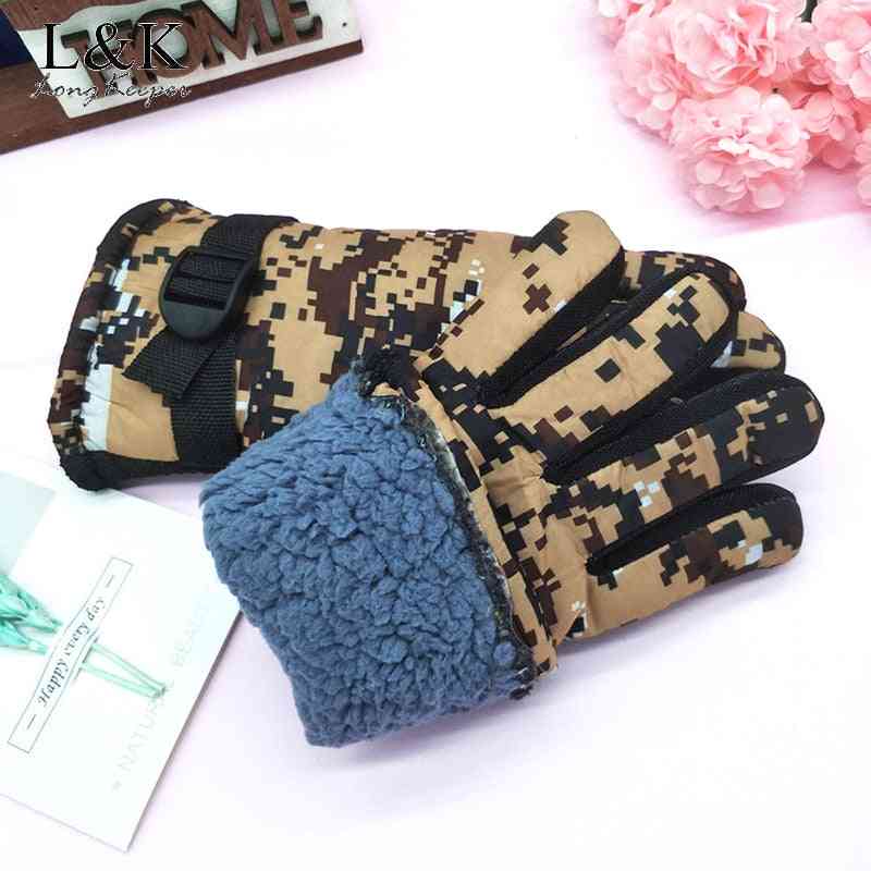 Winter Plus Velvet Warm Camouflage Gloves