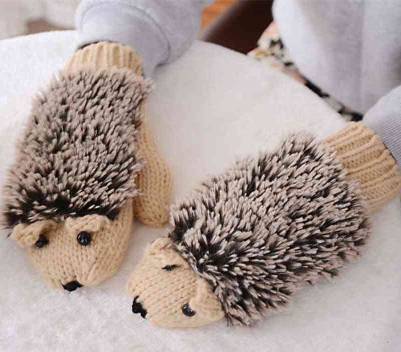 Without Fingers Knitting Wool Cute Warm Mittens Gloves