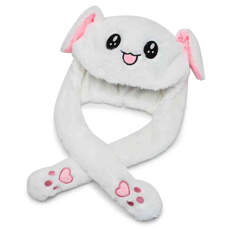 Beanie Plush Can Moving Bunny Ears Hat