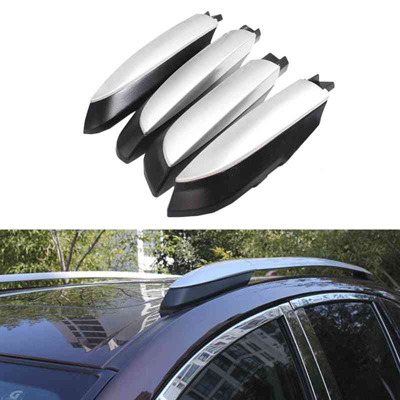 Silver Roof Rack Bar Rail End Replacement Cover Shell Accessories