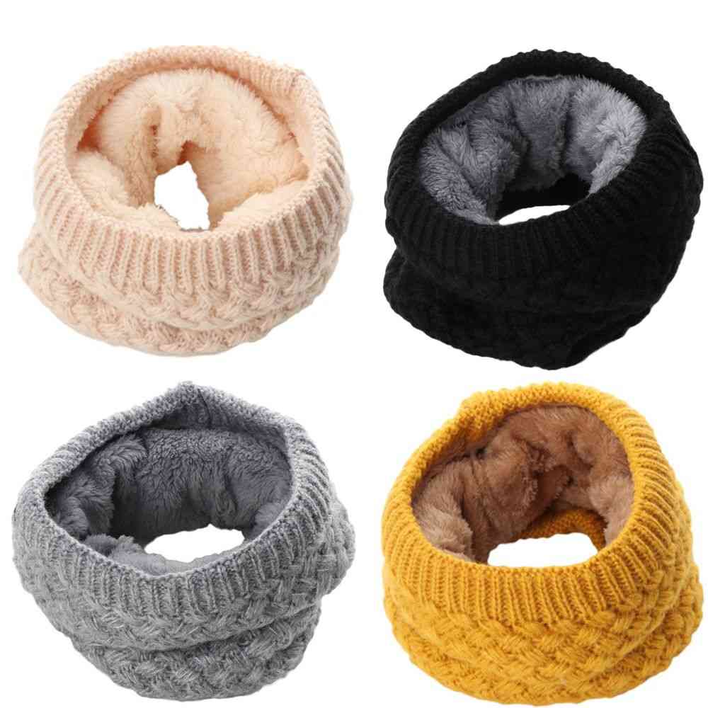 Winter Warm Brushed Knit Neck Circle Scarf