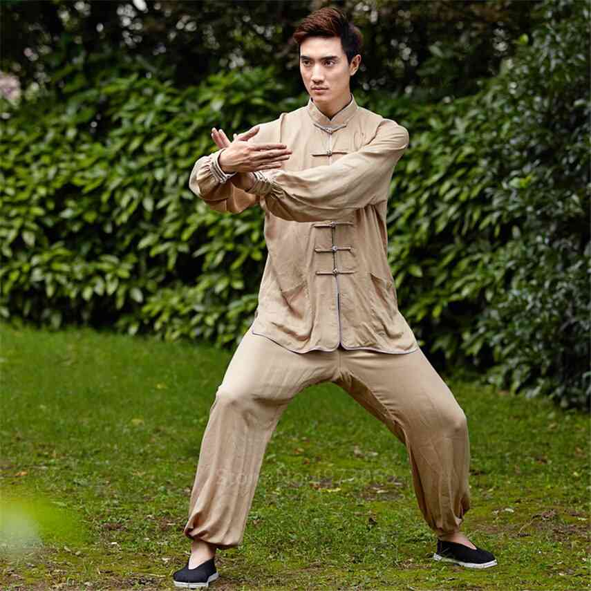 Adult Tai Chi Uniforms Chinese Traditional Clothing Set For Man
