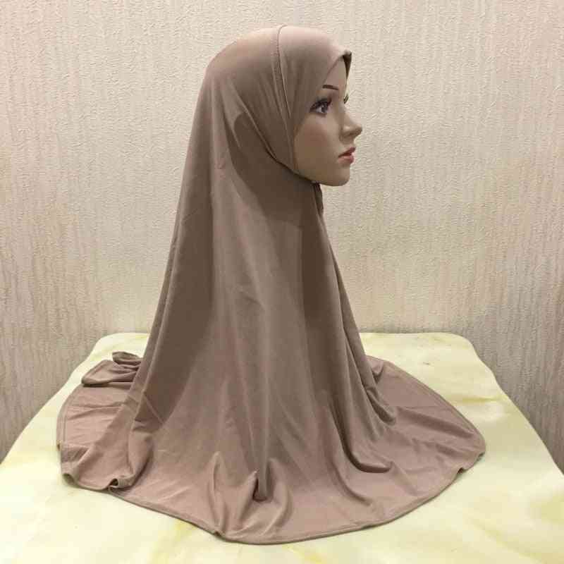 Adults Plain Pray Hijab Scarf, Islamic Headscarf