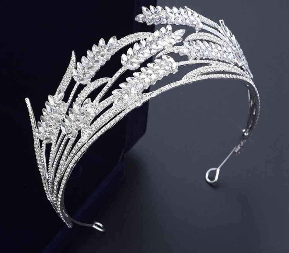 Gold Silver Bride Tiaras Bridal Headwear Hair Jewelry