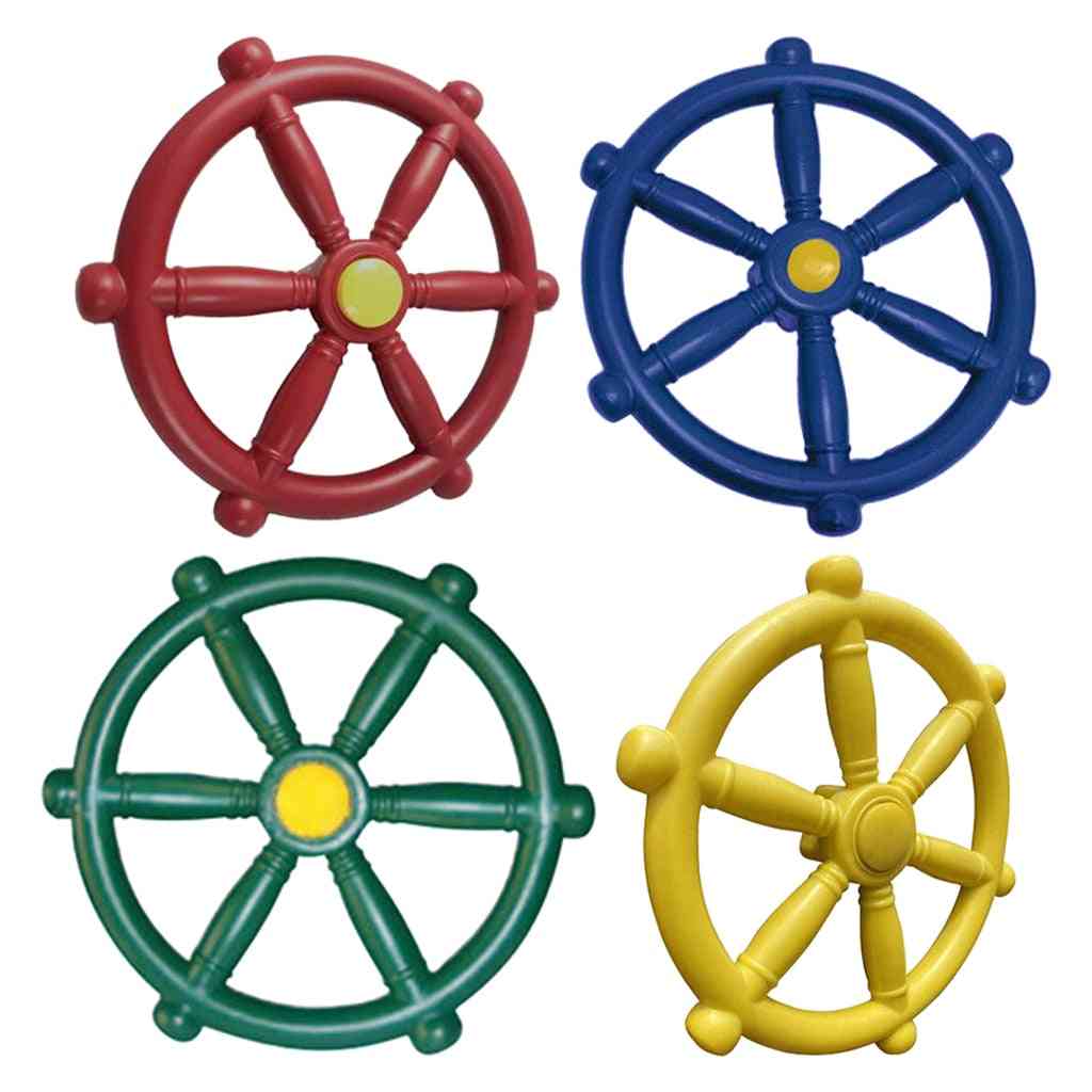 Portable 18.81inch Pirate Ship Wheel For Swing Set Backyard Amusement Park Steering Wheel Boat Steering Wheel