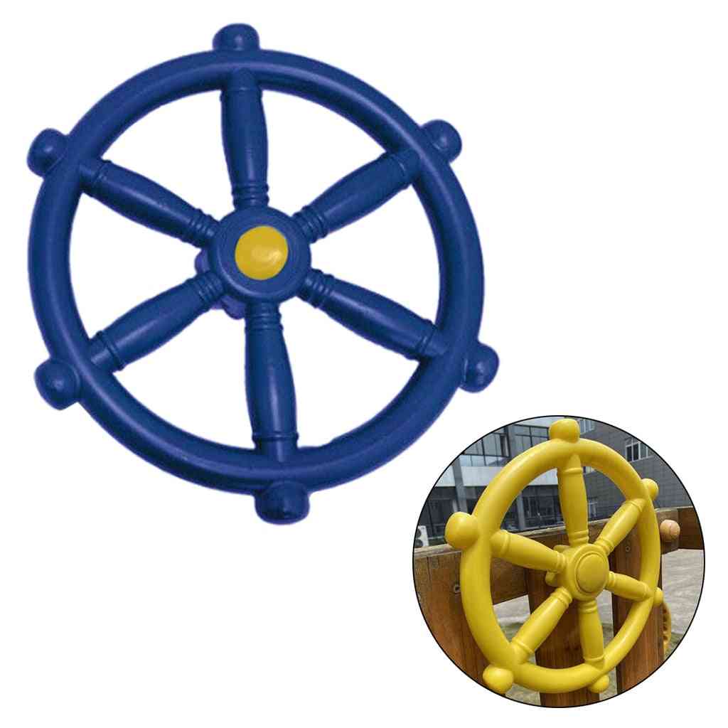 Portable 18.81inch Pirate Ship Wheel For Swing Set Backyard Amusement Park Steering Wheel Boat Steering Wheel