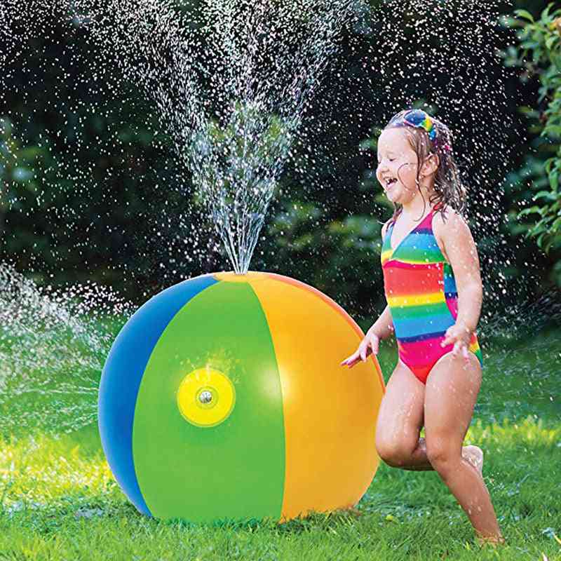 Kid Water Sports Game Water Play Jet Ball Summer Outdoor Indoor Inflatable Pvc Spray Beach Ball Party Lawn Game Toy Jet
