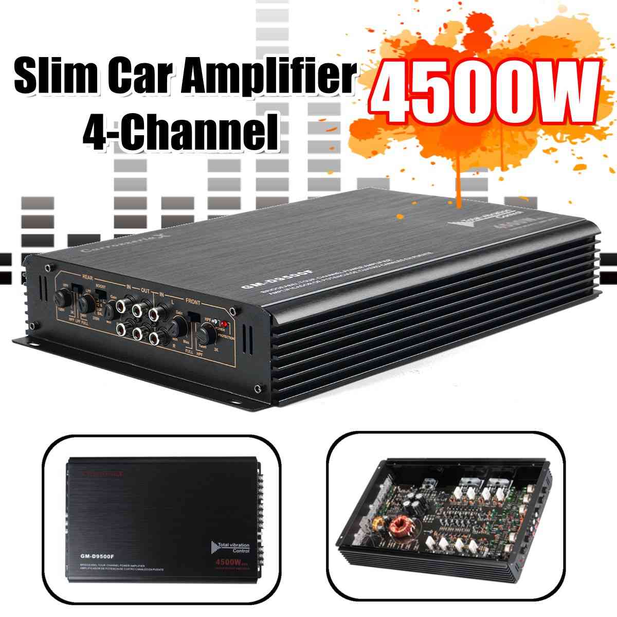 4 Channel 3d Stereo Aluminium Alloy Car Audio Power Amplifier