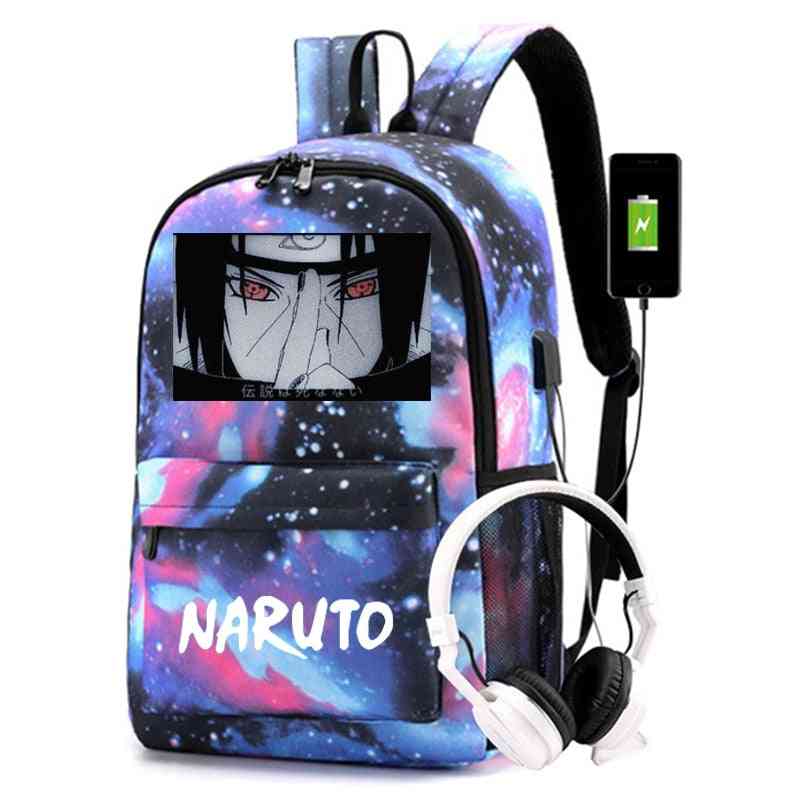Sort anime rygsække skoletaske