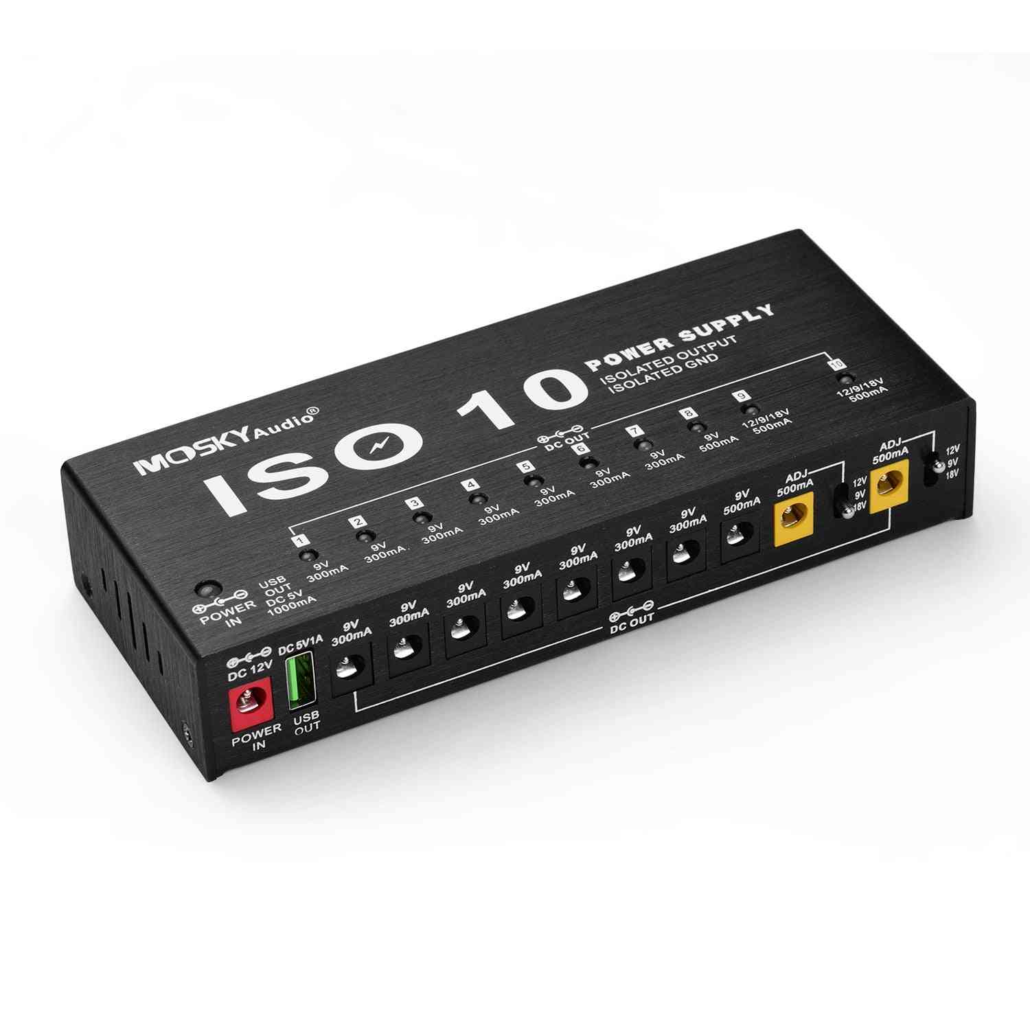 Iso-10 Portable Guitar Effect Power Supply Station