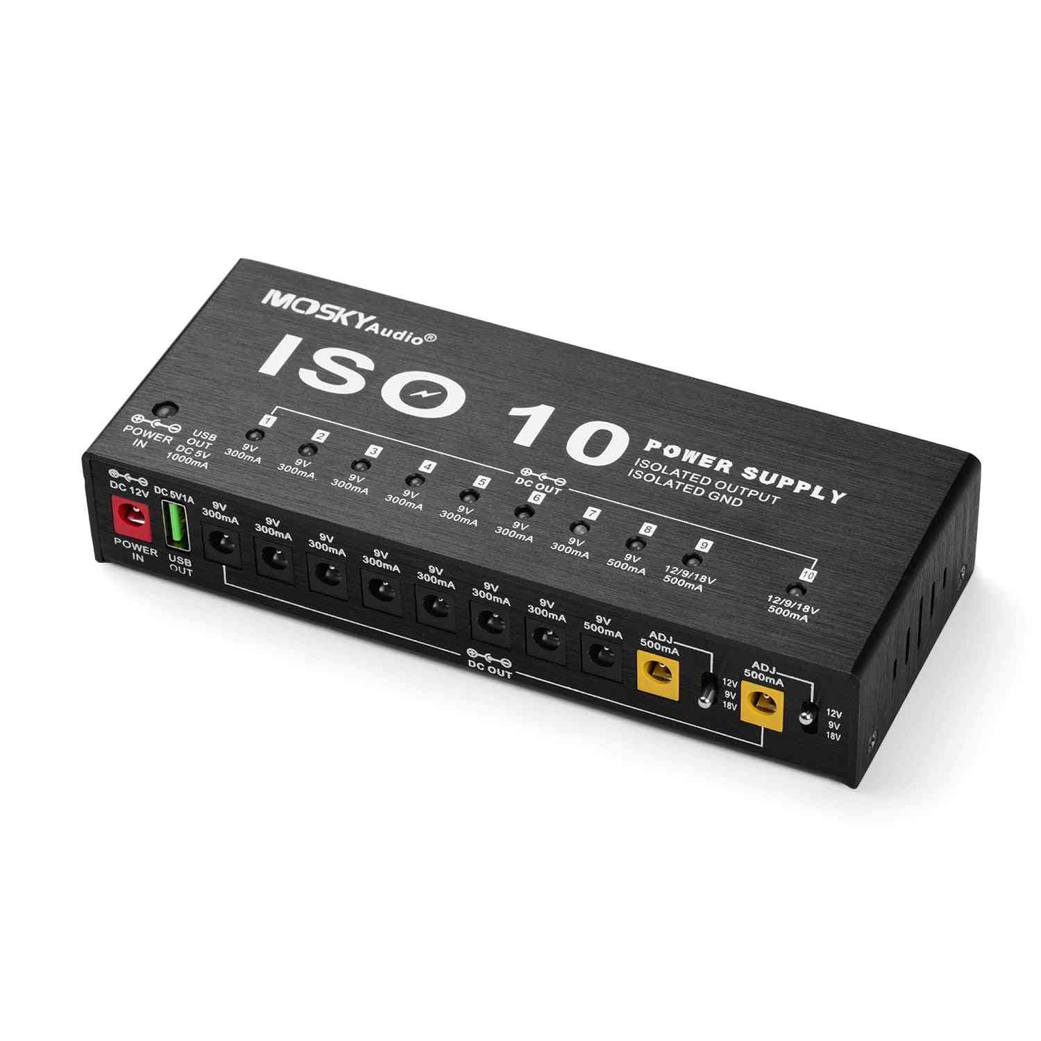 Iso-10 Portable Guitar Effect Power Supply Station