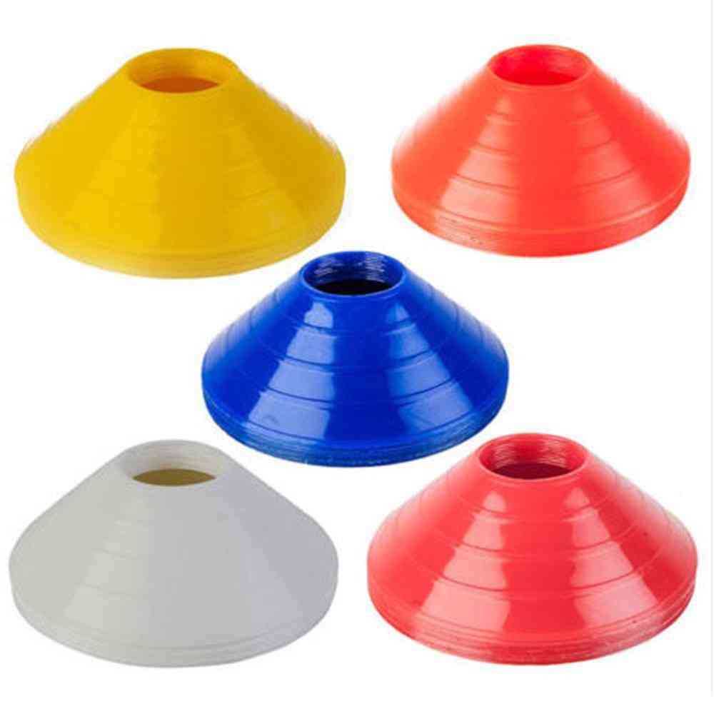 Agility Disc Cone Set - Multi Sport Training Space Cones With Plastic