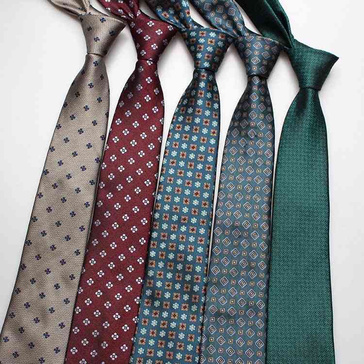 Linbaiway Men's Jacquard Neck Ties For Man Striped Tie Gravata Skinny Wedding Business Neckties New Design Men Polyester Ties