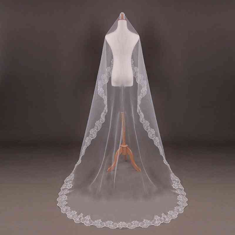Wedding Bridal Long One Layer Veil Elegant Wedding Accessories