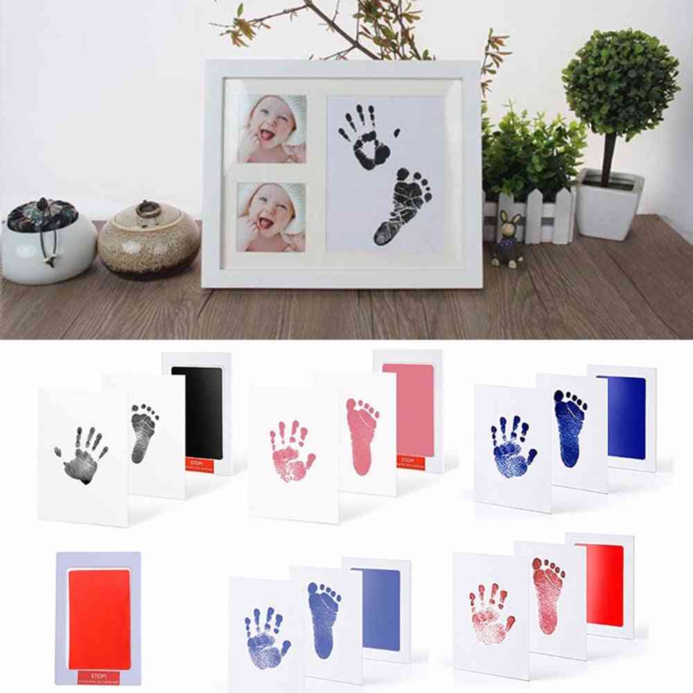 Baby Care Non-toxic Photo Frame, Diy Handprint Footprint Imprint Kit
