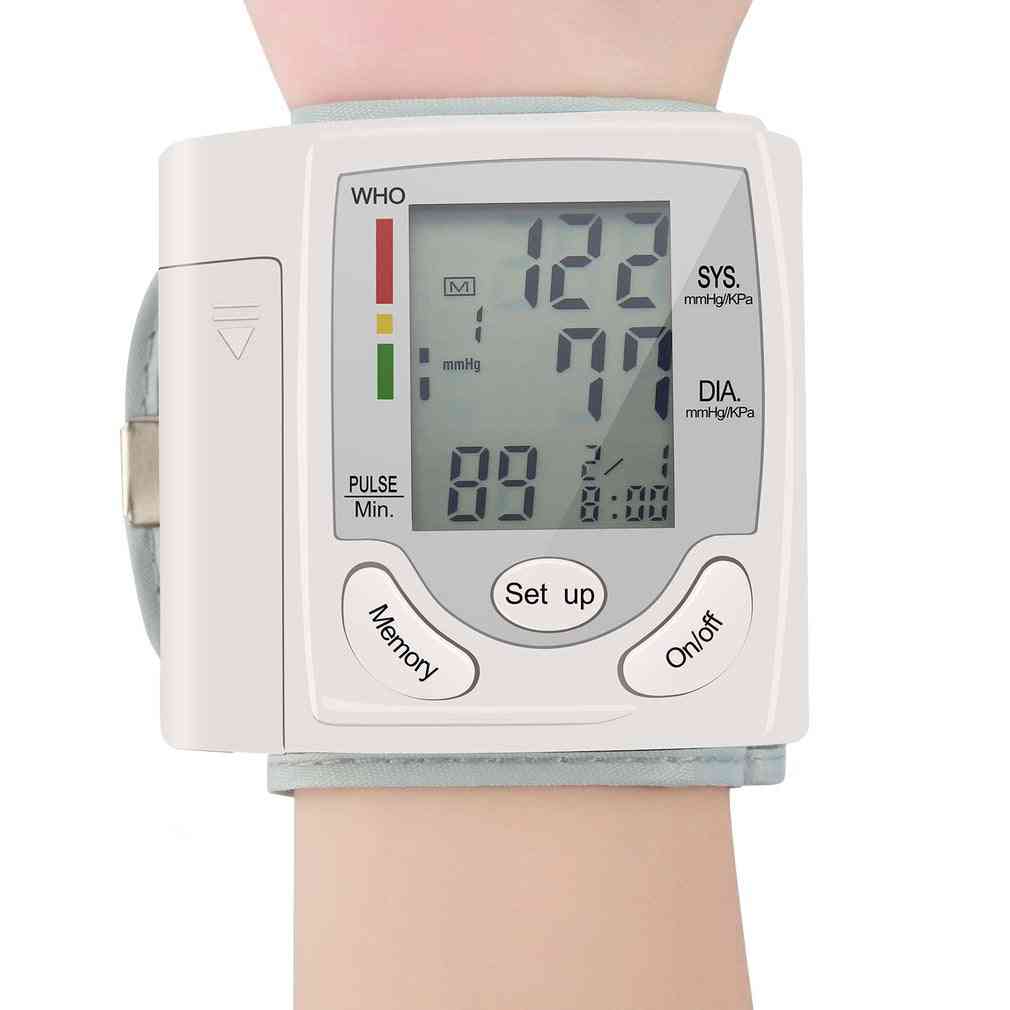 Automatic Wrist Blood Pressure Monitor Tonometer Meter