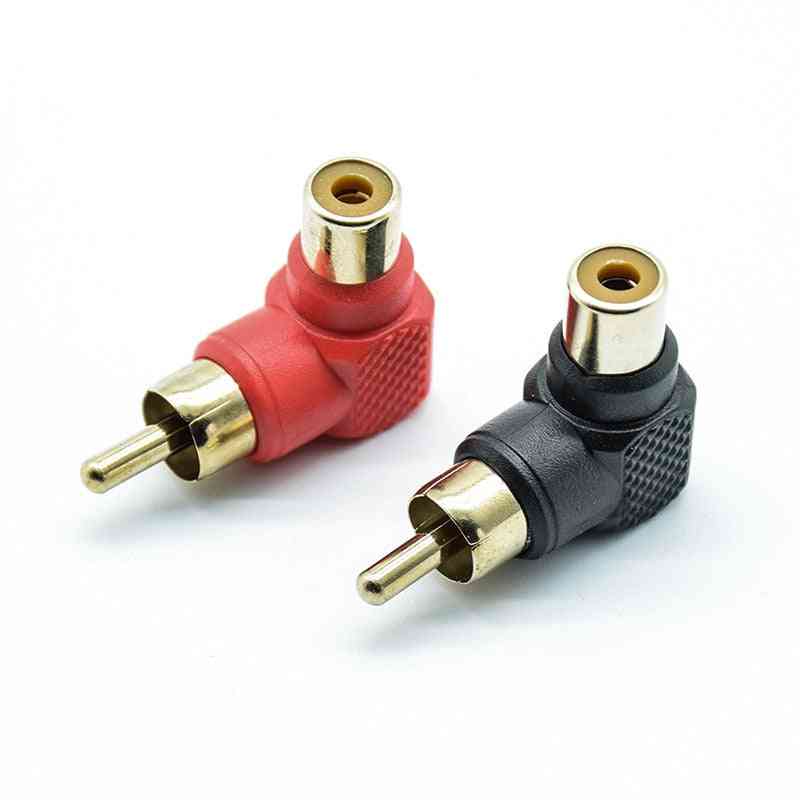 Right Angle Connector Plug Adapters Male To Female Audio Adapter