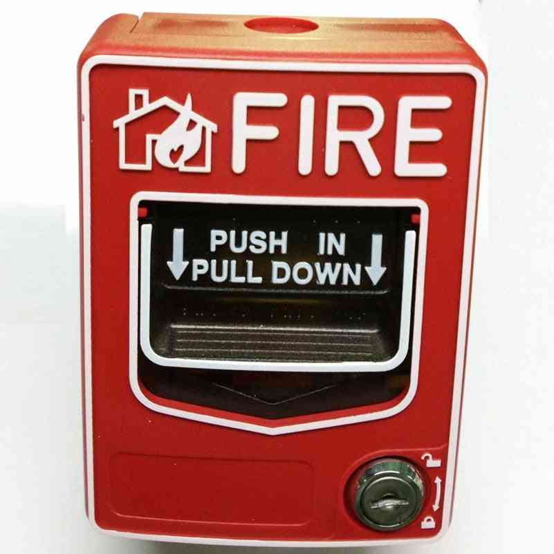 2 Wires Conventional Manual Call Point Push In Pull Down Station Fire Alarm