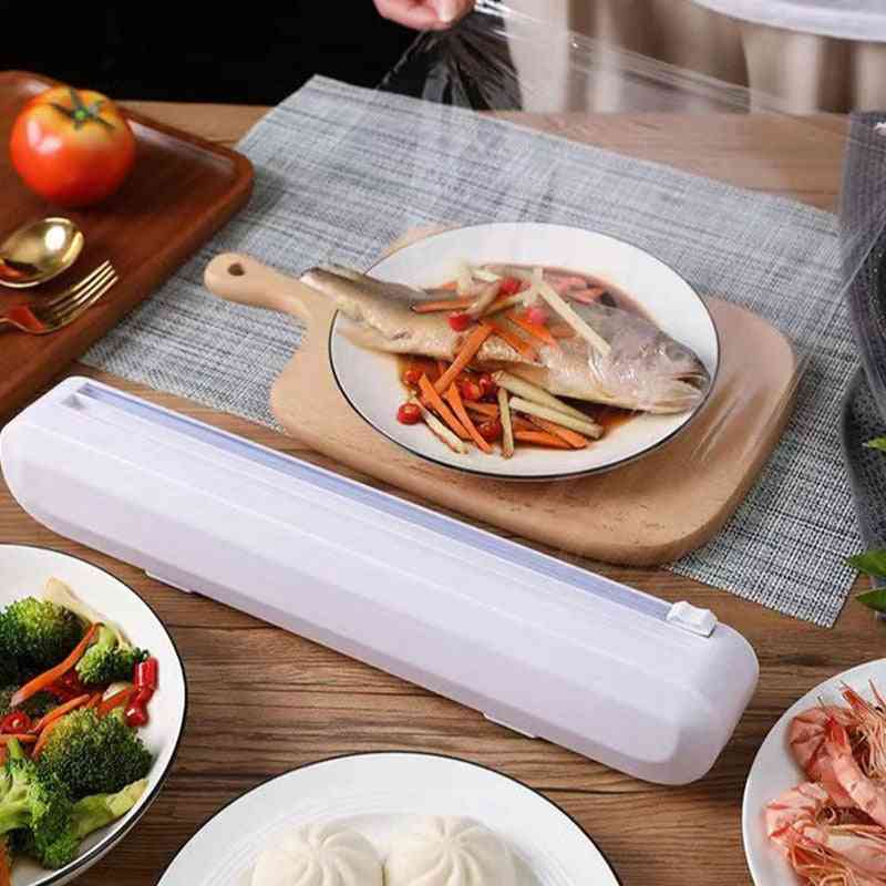 Food Wrap Cutter Cling Kitchen Plastic Foil  Wrap Storage Cookware Tool