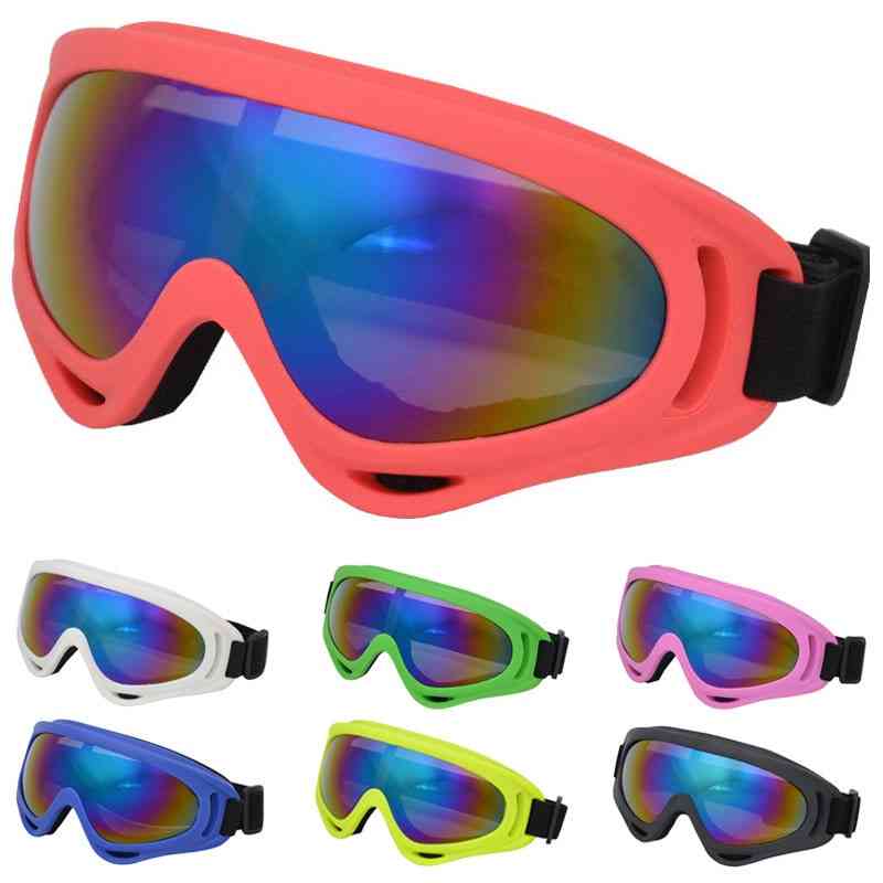 Men Women Anti-uv Ski Goggles Winter Windproof Snowmobile Skiing Glasses Outdoor Sports Skating Snowmobile Portetcive Eyewear