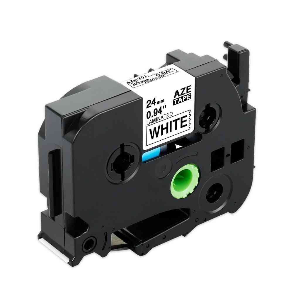 Black On White Label Tape Compatible For Brother Label Printer