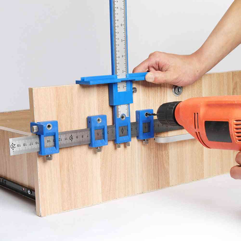 Woodworking- Jig Drill Guide, Cabinet Handle, Locator Hole Punch Tool