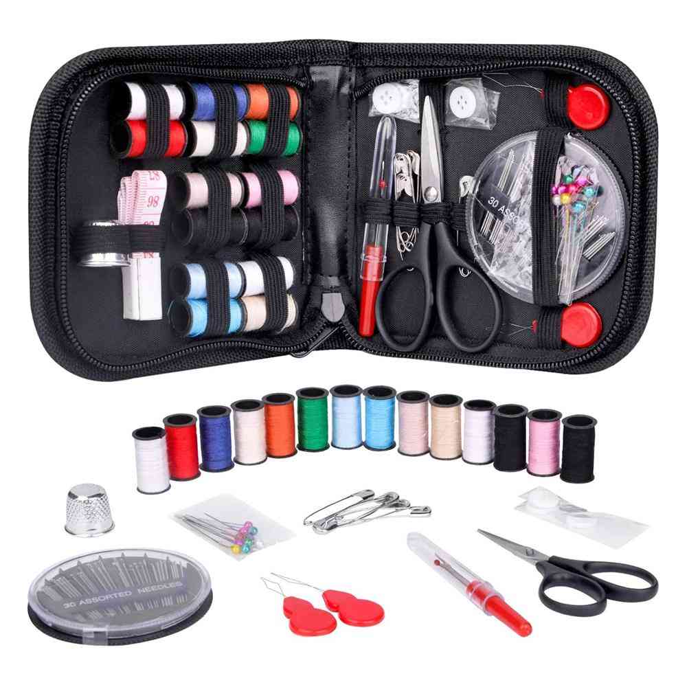 42 Pcs Sewing Kit Portable Sewing Box To Travel Emergency Repair