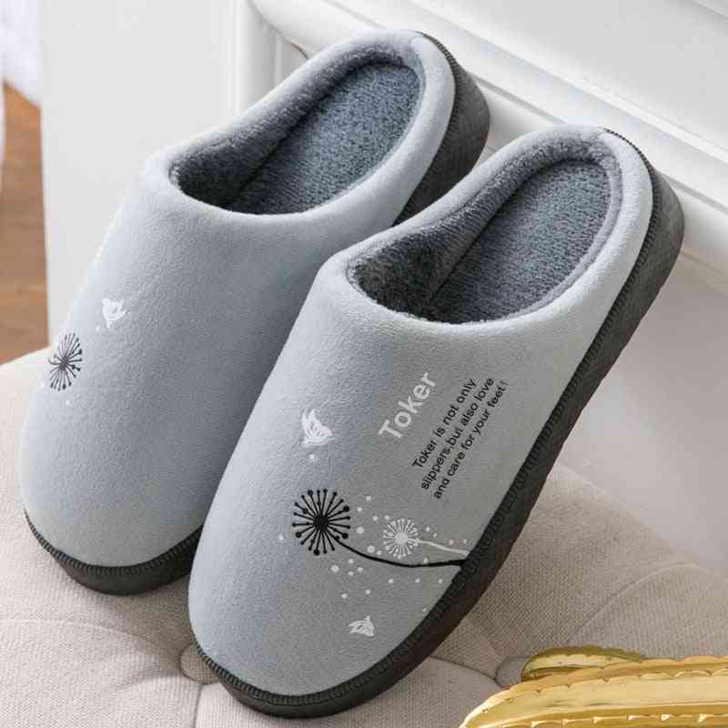 Flora Print Memory Foam Slippers, Soft Plush Fur Slides Backless Shoes