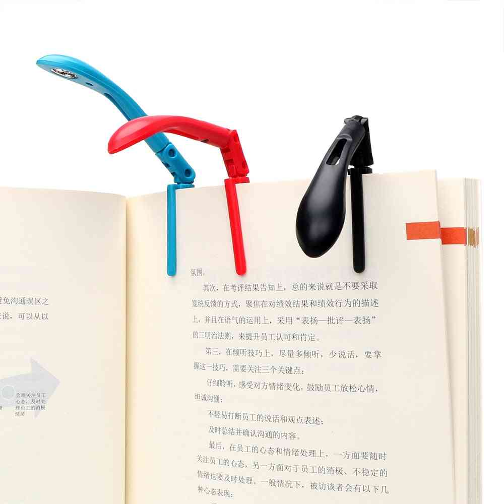 Fleksibel clip-on bog læselampe, led bog lys med batteri