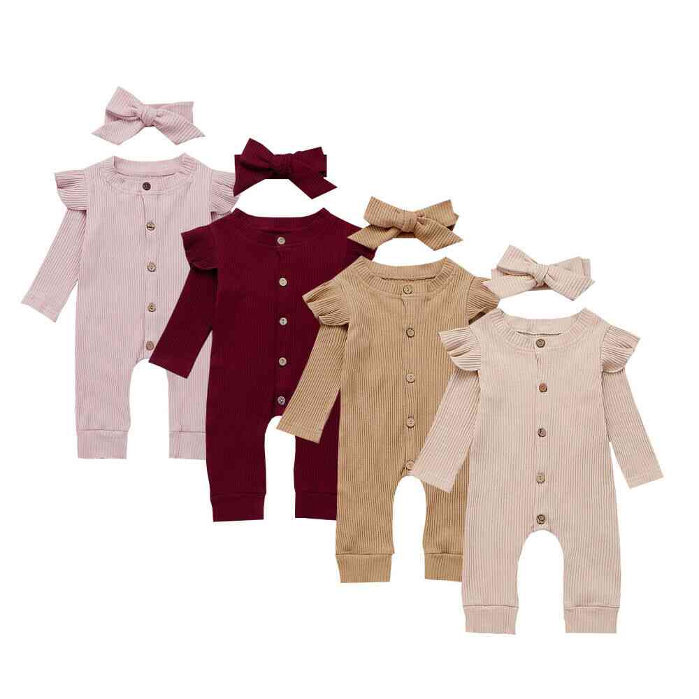 Newborn Baby Girl Boy Clothes Knitted Cotton Romper Jumpsuit