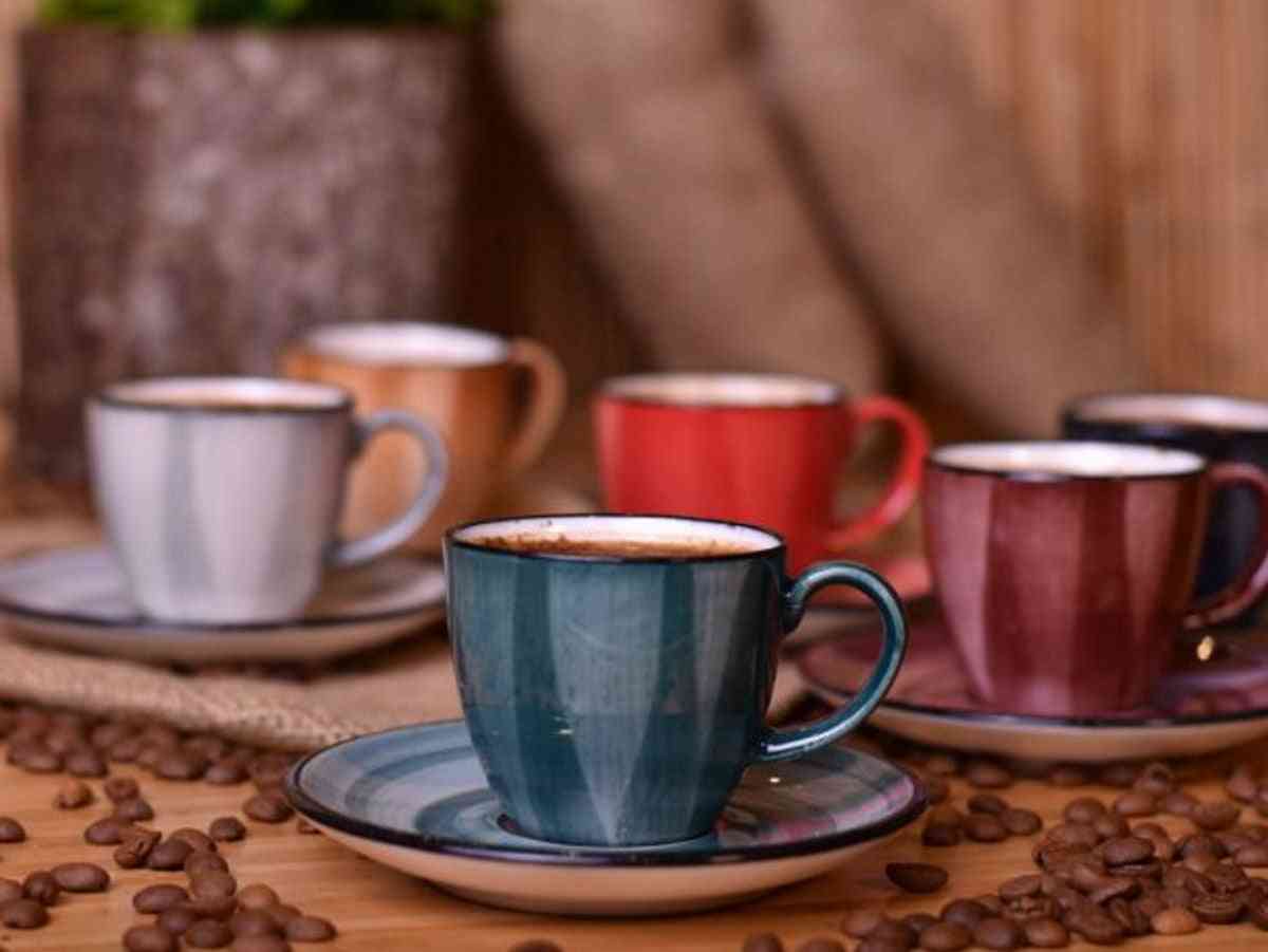 Porcelain Fincan Coffee Cups With Saucers