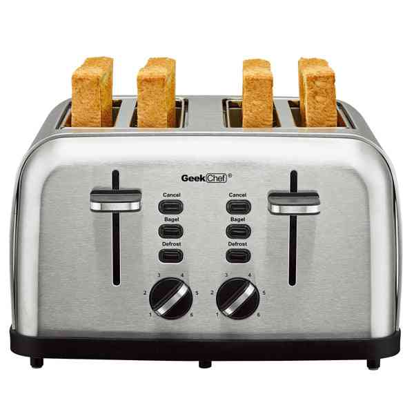 Multifunction Mini Toaster Stainless Steel Extra-wide Slot