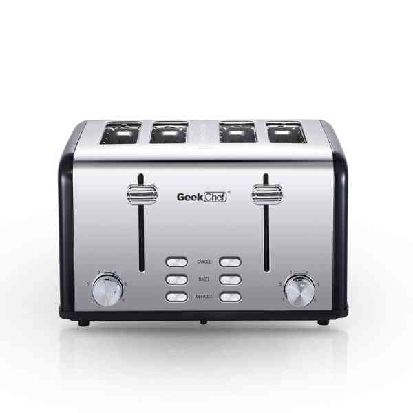Stainless Steel Toaster With Wxtra Wide 4 Slot