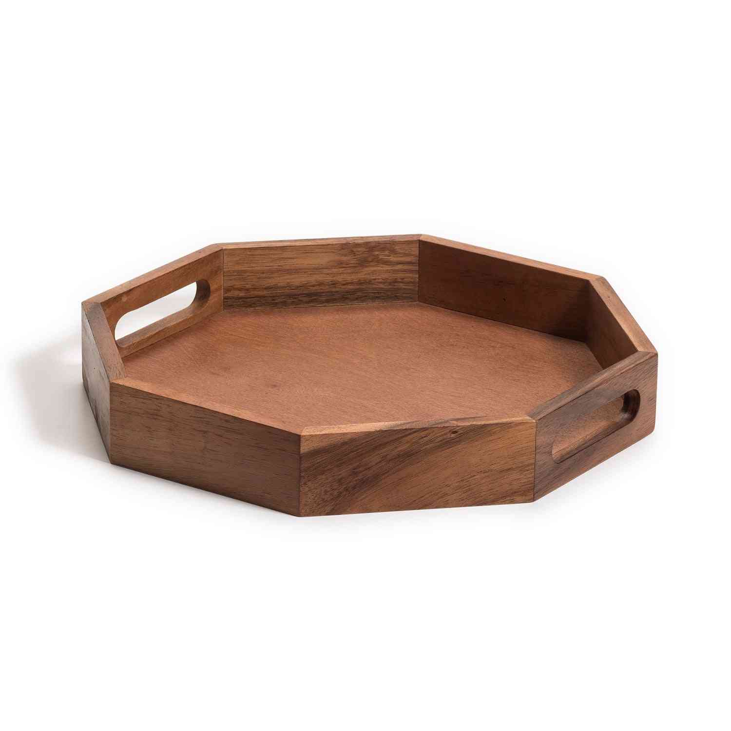 Octagon Wood Serving Tray 15