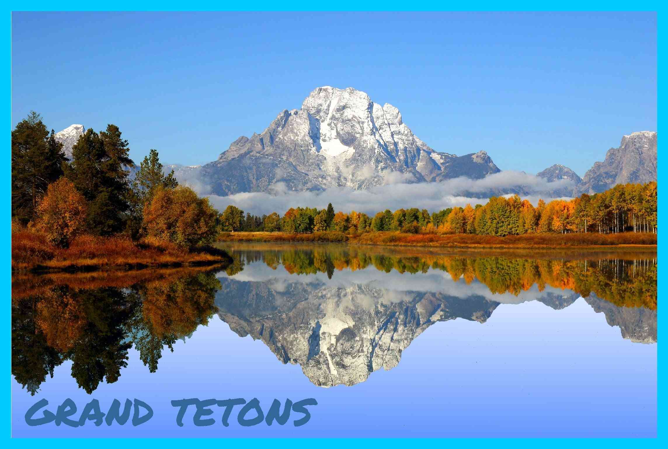 Travel Poster-grand Teton Water Reflection