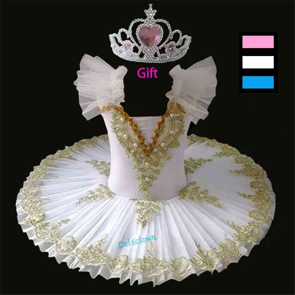 Piger ballet tutu kjole gymnastik trikot diamant pink prinsesse ballerina fødselsdagsfest danse kostume barn børn