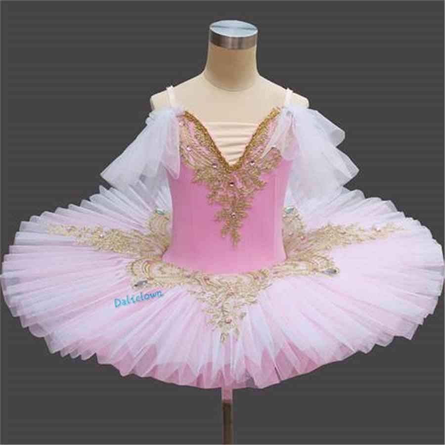 Girls Ballet Tutu Dress Gymnastics Leotard Diamond Pink Princess Ballerina Birthday Party Dance Costume Child Kids