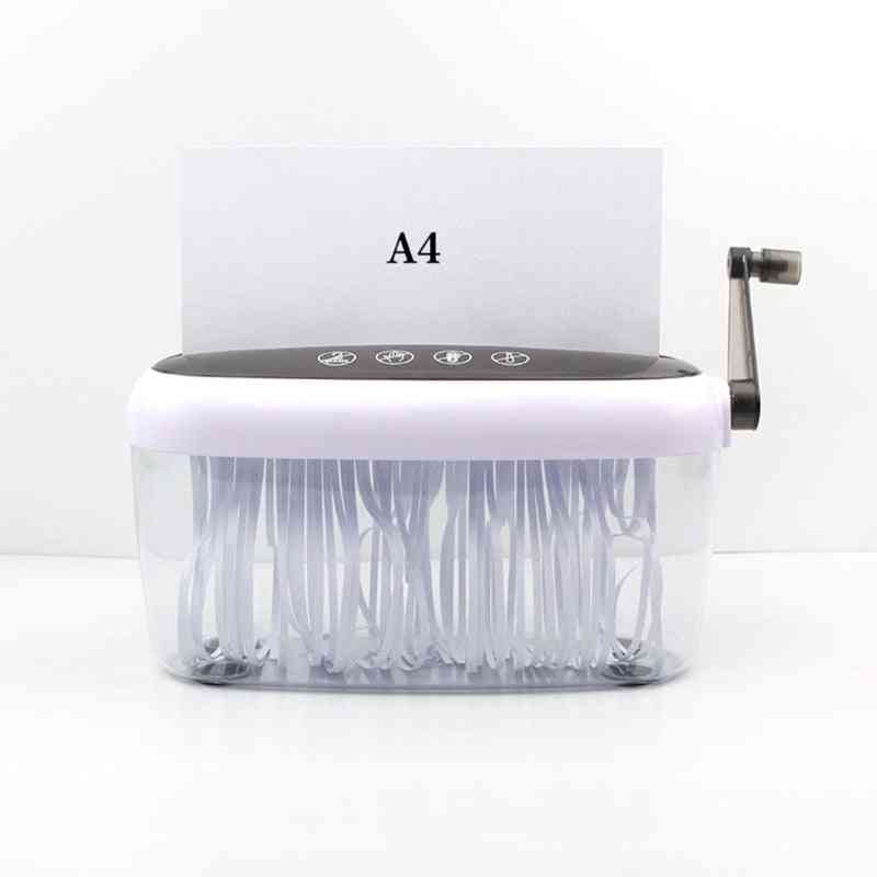 Manual A4 Paper Shredder For Bill Card Size A4 Letter Documents